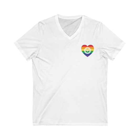 PRIDE Unisex Jersey Short Sleeve V-Neck Tee
