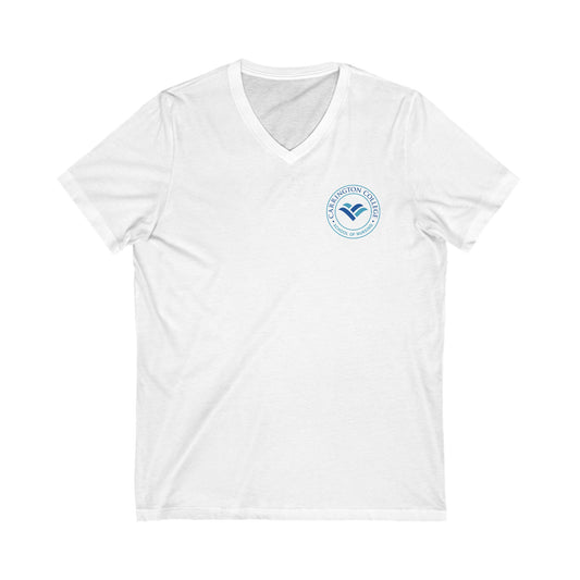 NURSING: Unisex Jersey Short Sleeve V-Neck Tee
