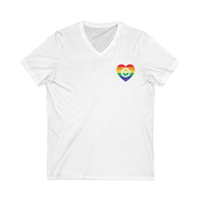 PRIDE Unisex Jersey Short Sleeve V-Neck Tee