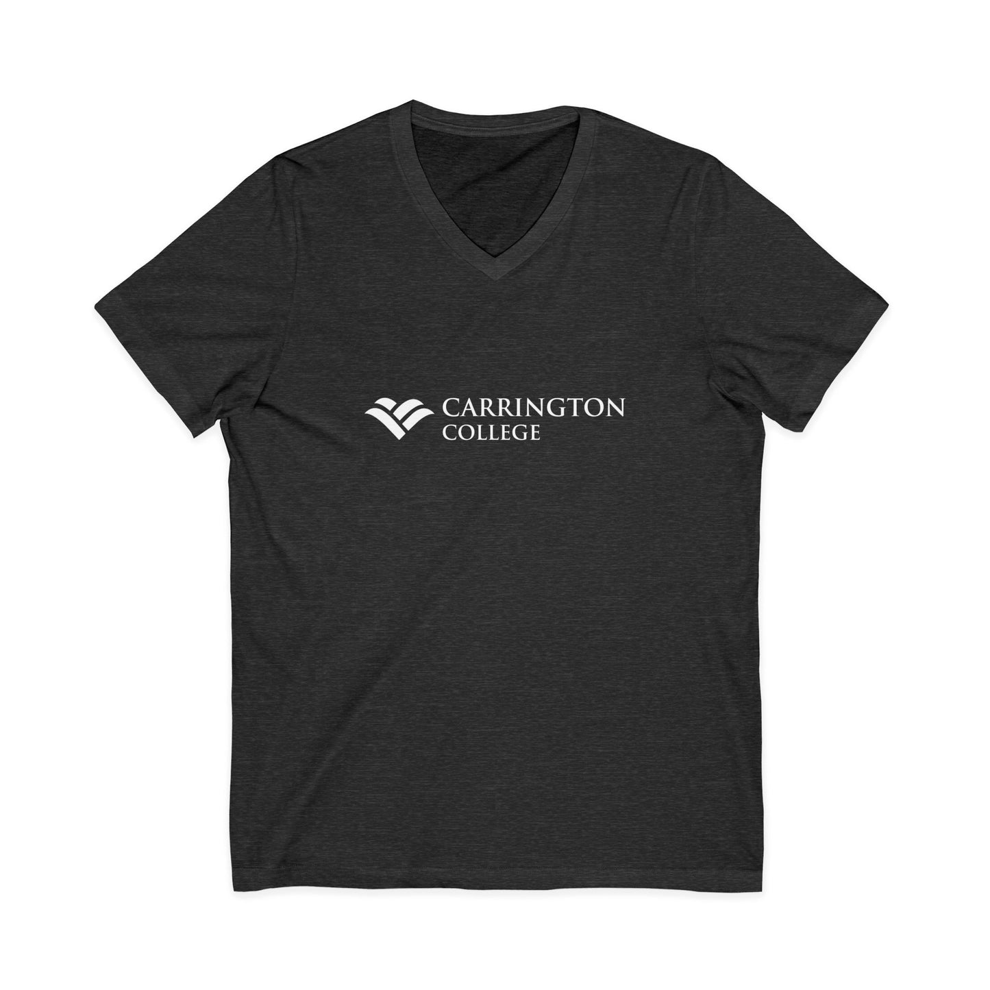 Carrington College Unisex Jersey Short Sleeve V-Neck Tee