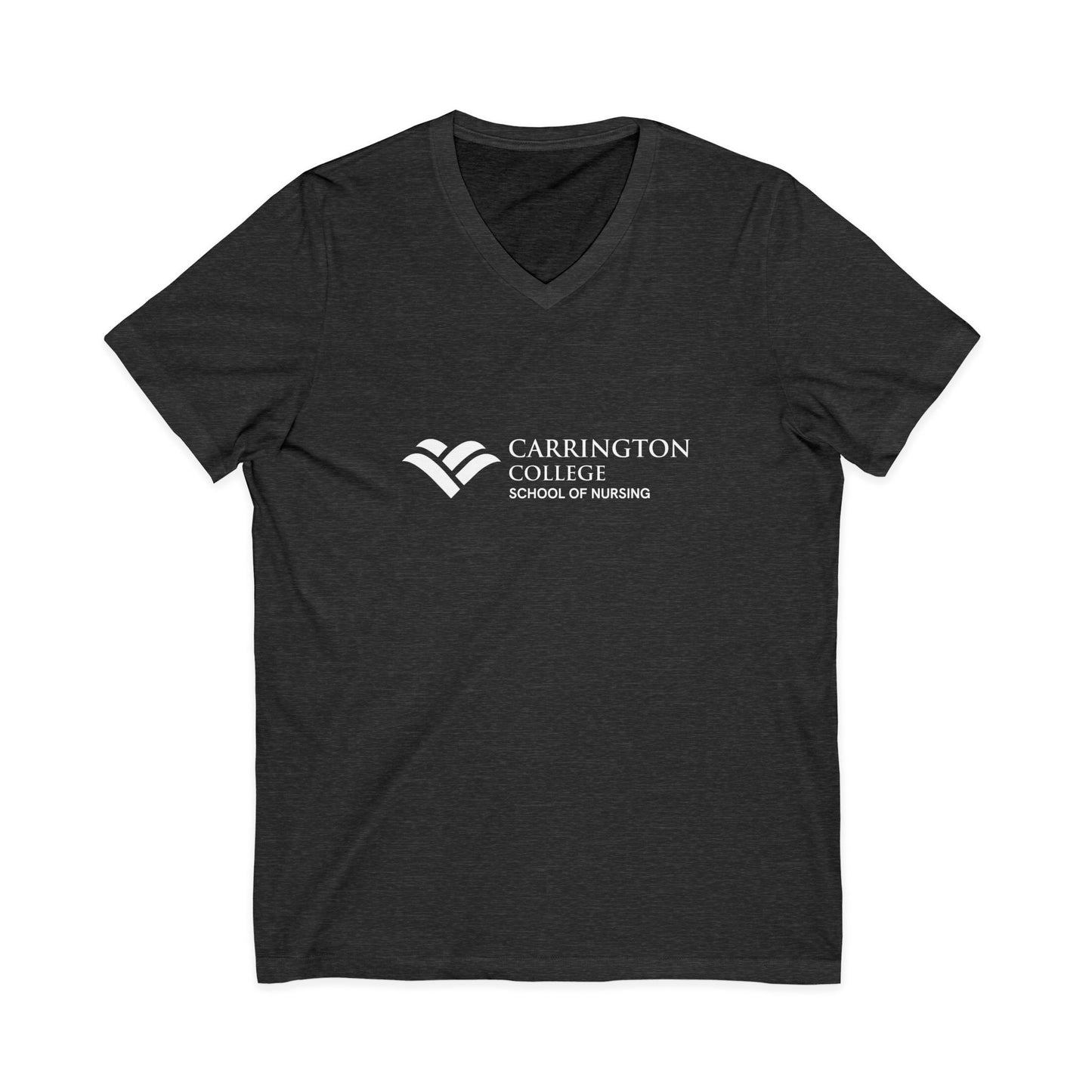 Carrington College Unisex Jersey Short Sleeve V-Neck Tee
