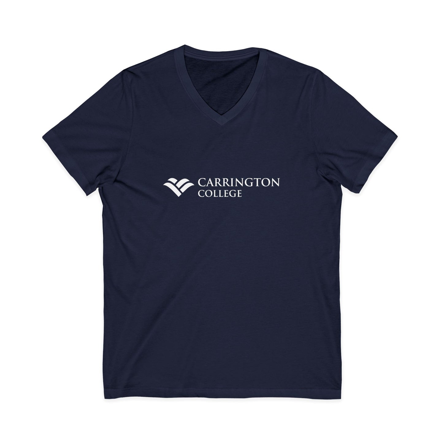 Carrington College Unisex Jersey Short Sleeve V-Neck Tee