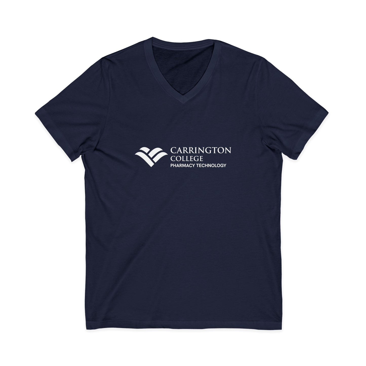 Carrington College Unisex Jersey Short Sleeve V-Neck Tee