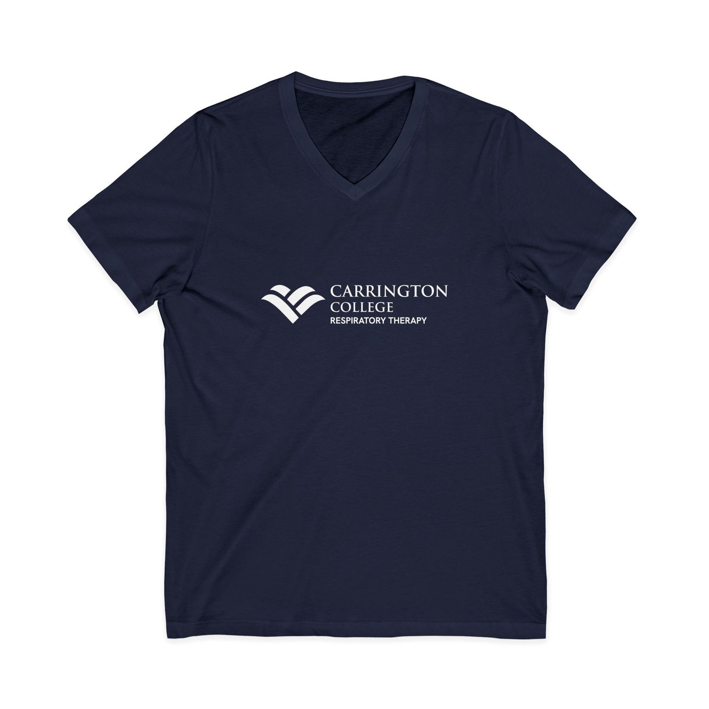 Carrington College Unisex Jersey Short Sleeve V-Neck Tee