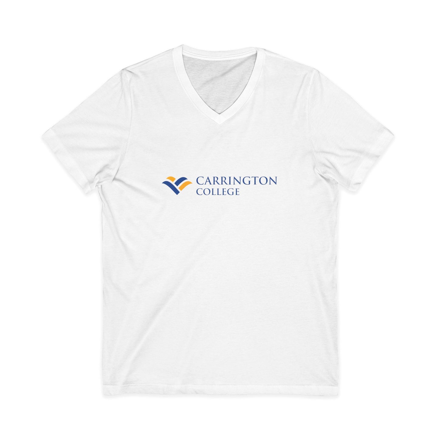 Carrington College Unisex Jersey Short Sleeve V-Neck Tee