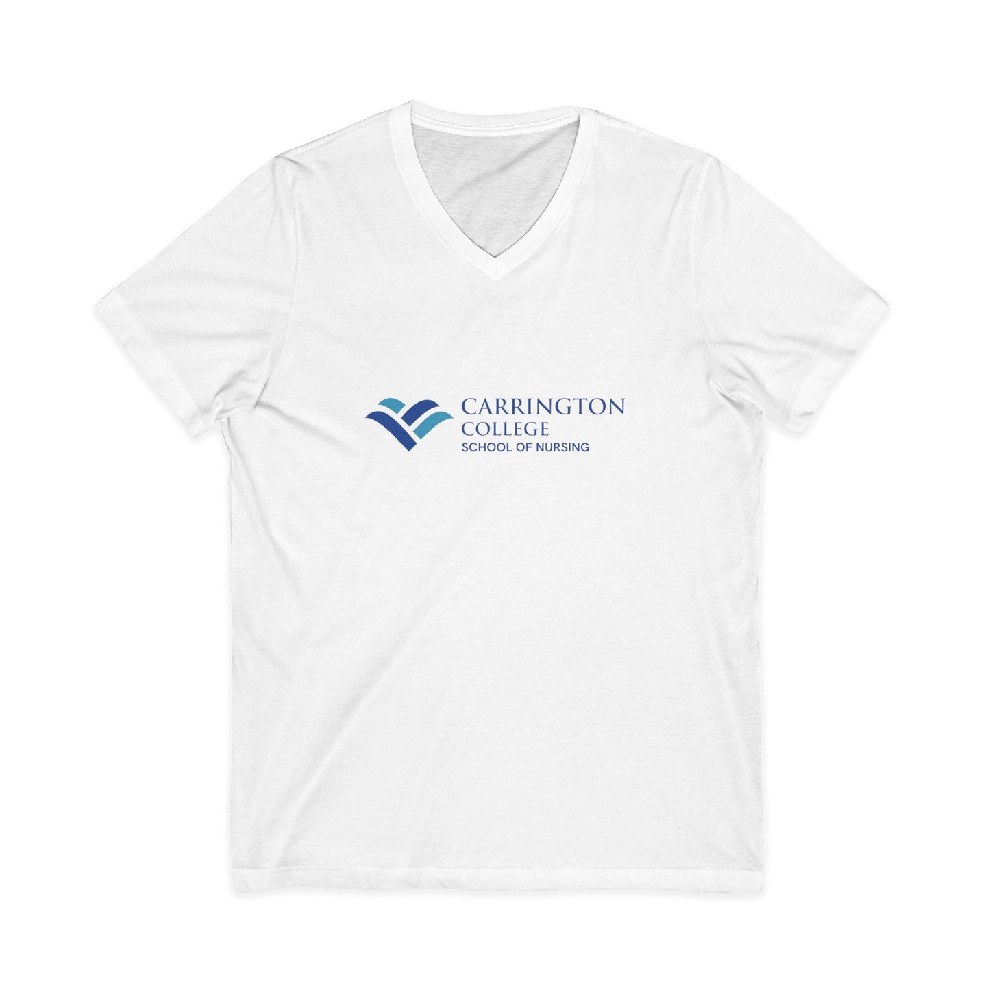 Carrington College Unisex Jersey Short Sleeve V-Neck Tee